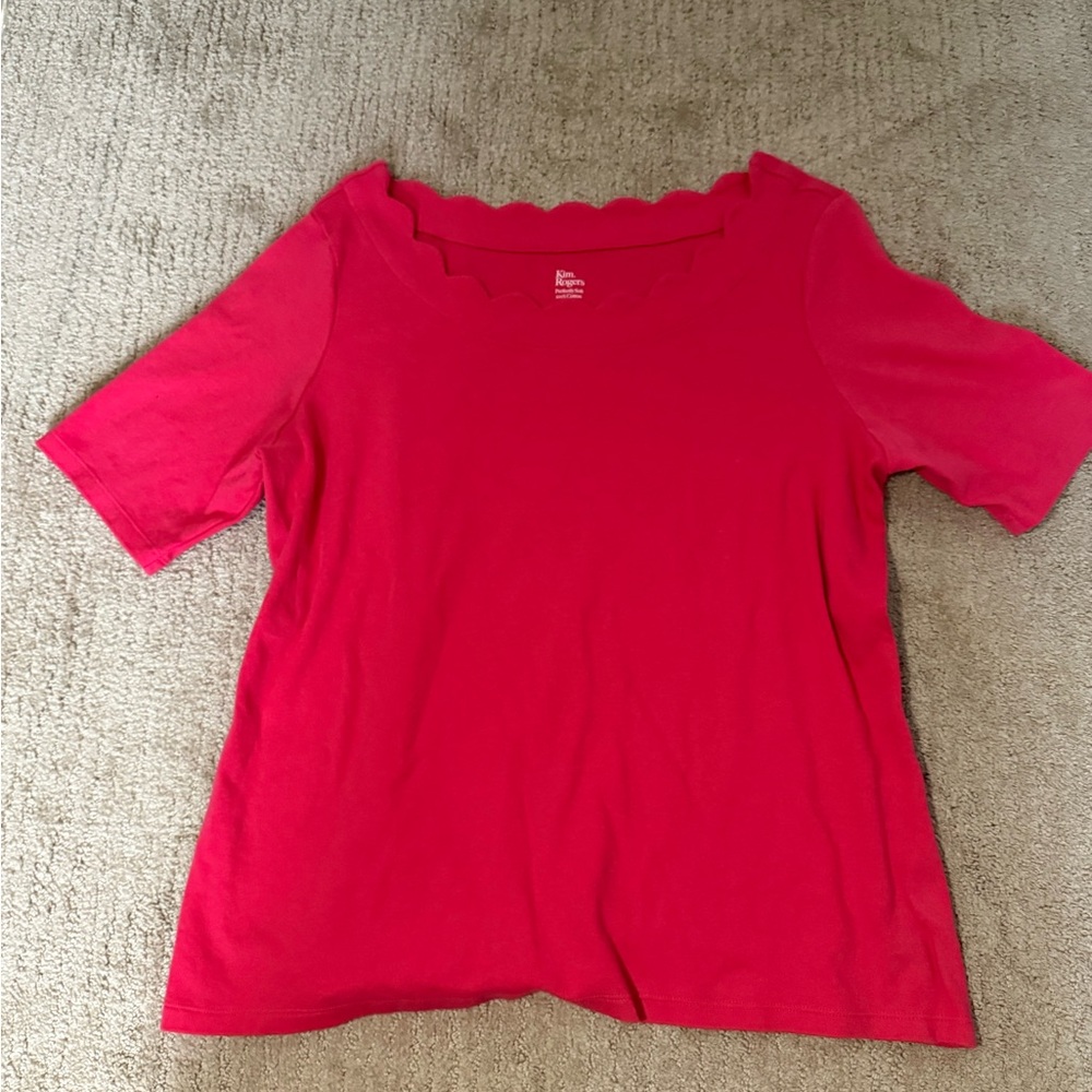 Kim Rogers Red Short Sleeve Tee